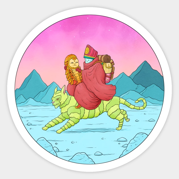 Desert Rider Sticker by Tim Molloy Art